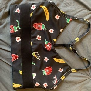 womens nike indy sports bra size small FRUIT PATTERN